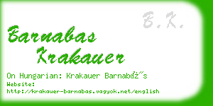 barnabas krakauer business card